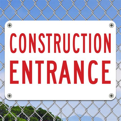 Construction Entrance Sign G2701 By