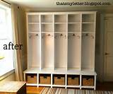 Entryway Storage Lockers With Bench