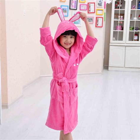 Pink Color Cute Cotton Robe Warm Terry Robe In Robes From Underwear