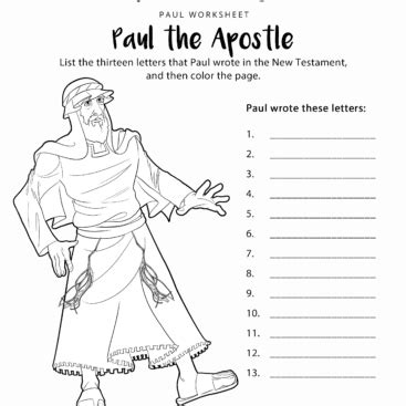 On this second missionary journey, he chooses silas for that role. Free Bible Activities for Kids | Worksheets, Quizzes ...