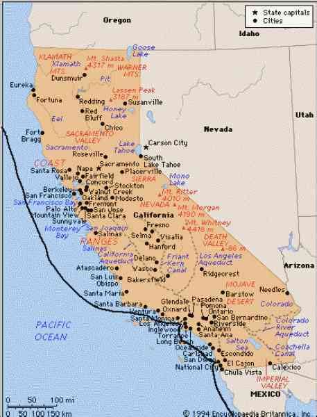 Map Of West Coast California Map Holiday Travel
