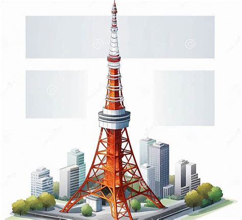 Tokyo Tower Illustration Stock Illustration Illustration Of Generated