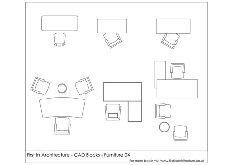 The big set of furniture for autocad 2004. Free CAD Blocks - Furniture (Office Desks)