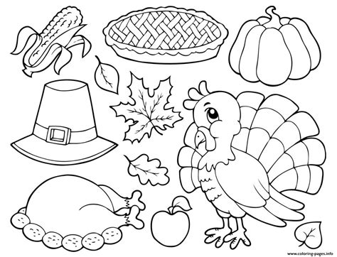 Thanksgiving Table Kids Coloring page Printable