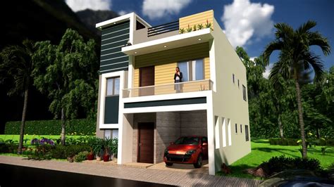 25x35 Duplex House Design With Interior 2bhk House 900 Sqf With Car