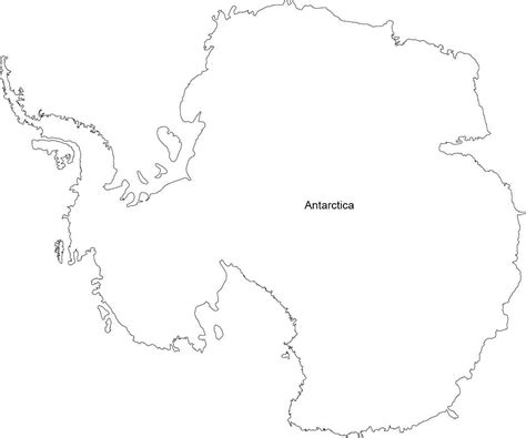 Simple Antarctica Map Countries Best Map Collection