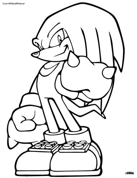 Knuckles Sonic The Hedgehog Coloring Pages