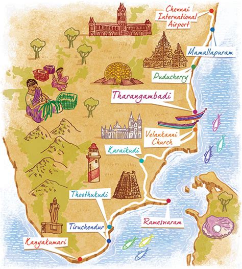 Map of tamil nadu area hotels: A 6 Day Road Trip to Tamil Nadu - CN Traveller India
