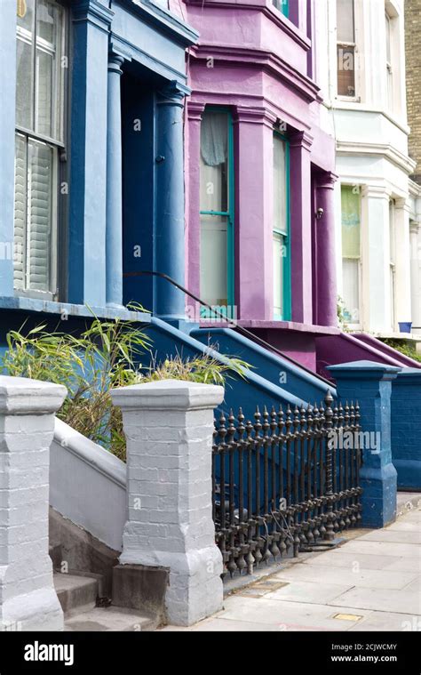 Notting Hill Coloured Houses Hi Res Stock Photography And Images Alamy