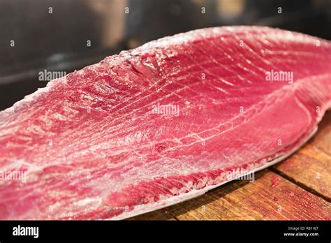 Fresh Tuna Fish Or Seafood At Street Market Stock Photo Alamy