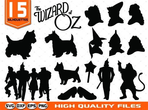 The wizard of oz cartoon theme elements icon element. The wizard of Oz Silhouette SVG Cut files Vector files | Etsy