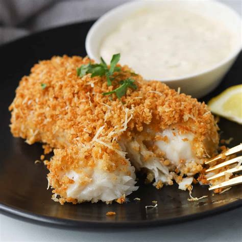 Oven Baked Panko And Parmesan Encrusted Cod A Peachy Plate