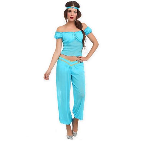Aladdin Jasmine Princess Adult Belly Dancer Cosplay Costume New In Sexy