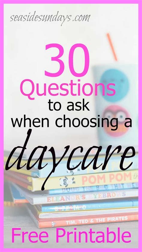 30 Questions To Ask A Home Daycare Provider Daycare Interview