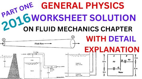 Genera Physics Buoyant Force Worksheet Fluid Mechanics Bernoullis Equation John Tutorial