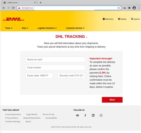 Year End Parcel Delivery Scams Continue Dhl Impersonated Once Again In Phishing Email