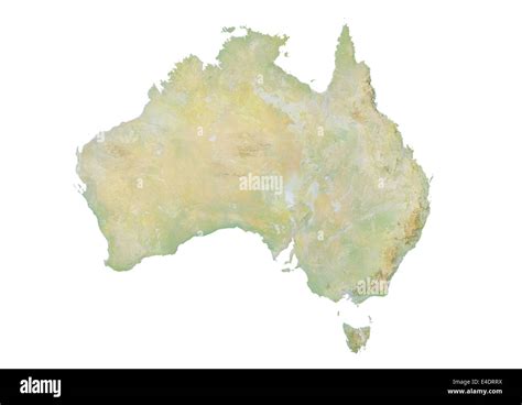 Australia Relief Map Stock Photo Alamy