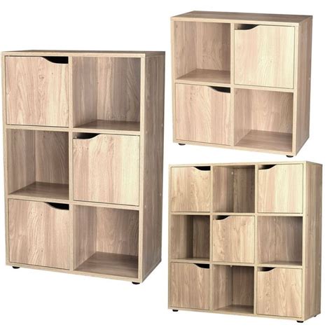 Wooden 4 6 9 Cube Storage Unit Cupboard Doors Bookcase Shelving Display