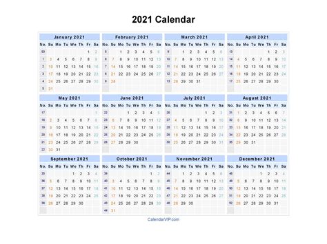 Excel Downloadable Calendar 2021 Example Calendar Printable
