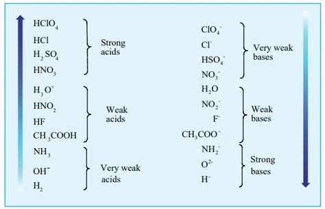Strength Of Acids And Bases Ionic Equilibrium Chemistry