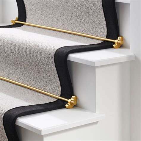 Solid Brass Black Gold Silver Carpet Runner Stair Rods By Pushka Home