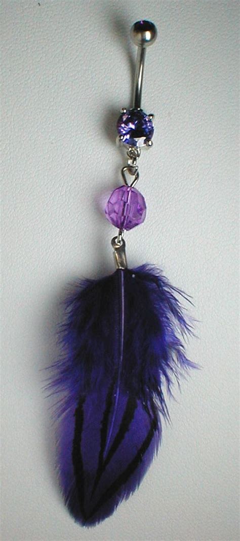 Unique Belly Ring Feather And Crystal By Pondgazer2004 On Etsy 995
