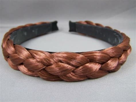 The best part about this style, is it can be done on someone with way short hair or hair down to their waist. Auburn Red Brown braid faux hair headband braided plaits 3 ...