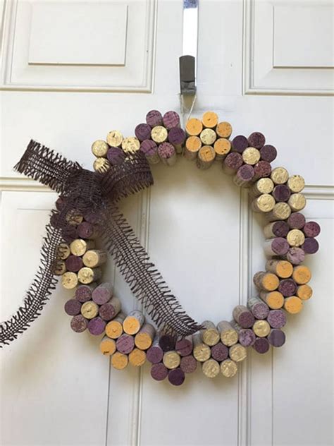 DIY Cork Flower Wreath Wine GooDSGN Wine Cork Diy Crafts Wine Cork Diy Cork Crafts Diy