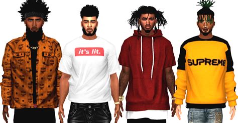Ebonix Lituation Top Ki Sims 4 Clothing Sims 4 Men Clothing Sims
