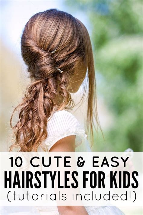 Messy hairstyle tutorial step by step. 10 cute and easy hairstyles for kids