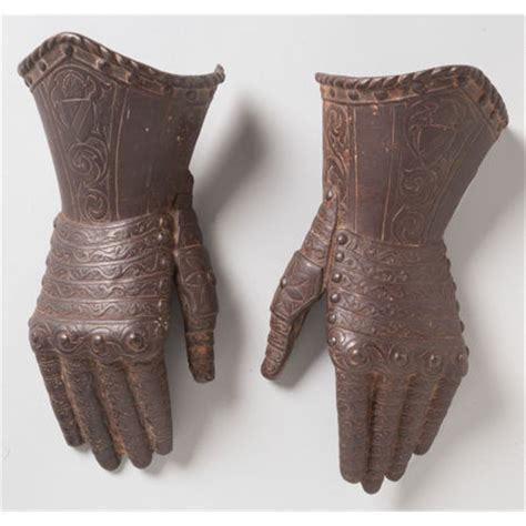 Pair Of Decorative Iron Gauntlets Total 2 Items