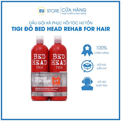 Dầu gội xả Tigi đỏ Bed Head 750ml phục hồi tóc hư tổn