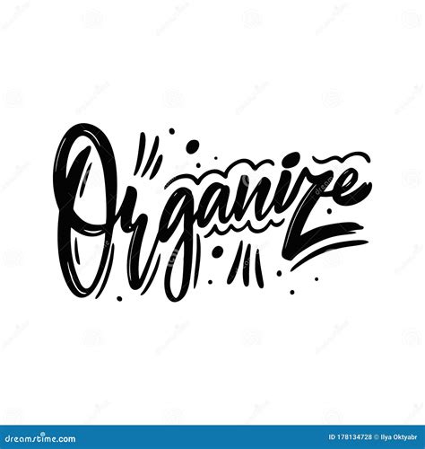 3D ORGANIZE Word On White Background 3d Rendering Royalty-Free Stock