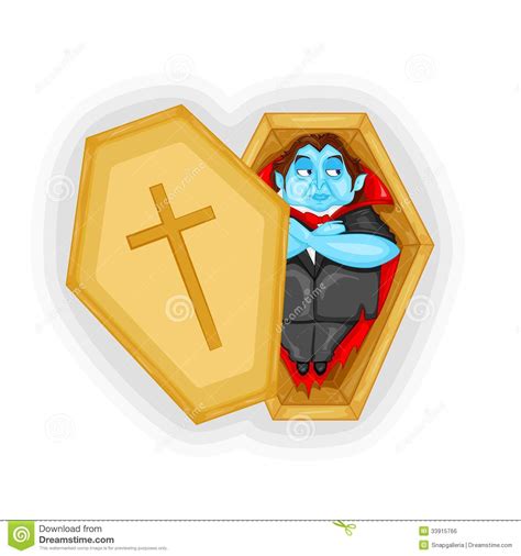 Dracula Laying In Coffin Stock Vector Illustration Of Halloween 33915766