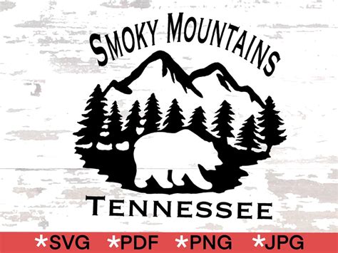 Smoky Mountains Svg Image Cut File For Cricut Use To Make Decals Or