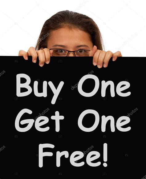 Buy One Get 1 Free Sign Shows Discounts — Stock Photo © Stuartmiles