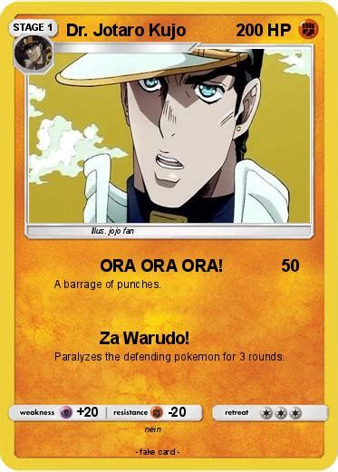 Pokémon Dr Jotaro Kujo Ora Ora Ora My Pokemon Card