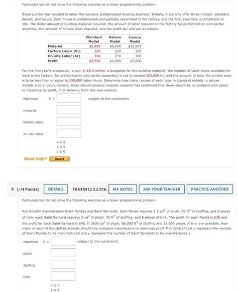 Solved Formulate But Do Not Solve The Following Exercise As Chegg Com