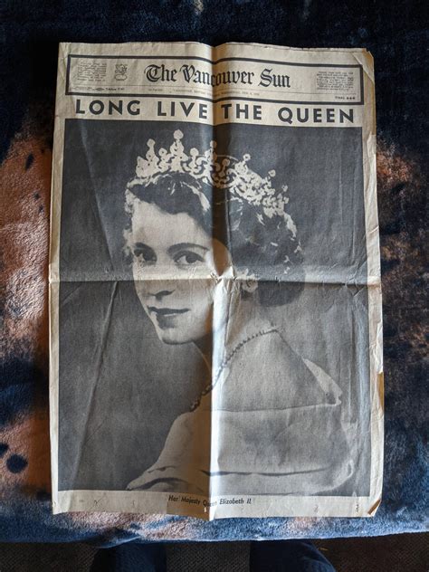 Found The Newspaper That Announced Elizabeth As Queen Mildlyinteresting