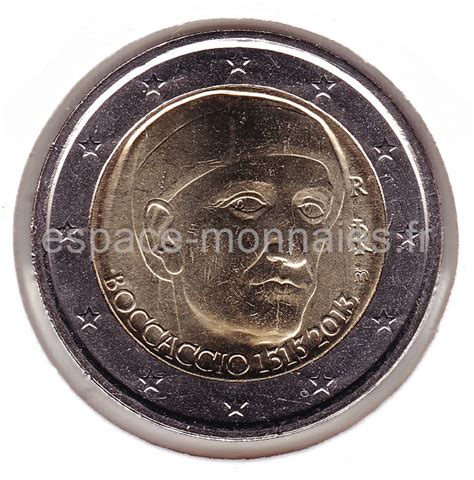 2 Euro Commémorative Italie 2013 Giovanni Boccaccio Espace Monnaies