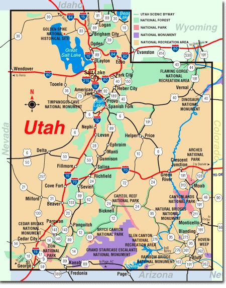 Road Map Of Utah Images