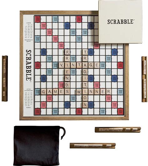 Buy Ws Game Company Scrabble Deluxe Vintage Edition With Rotating Game