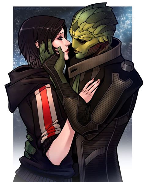 Shepard And Thane By Kate Niemczyk Mass Effect Thane Thane Krios
