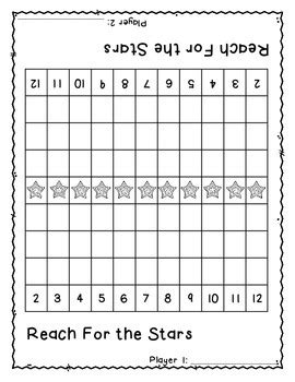 The other player then has to try to guess what the. Reach for the Stars math dice game by The First Grade ...