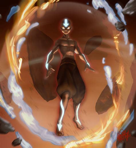 Artstation Aang In The Avatar State