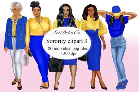 Sorority Clipart Sisterhood Clipart Afro Girls 1195473