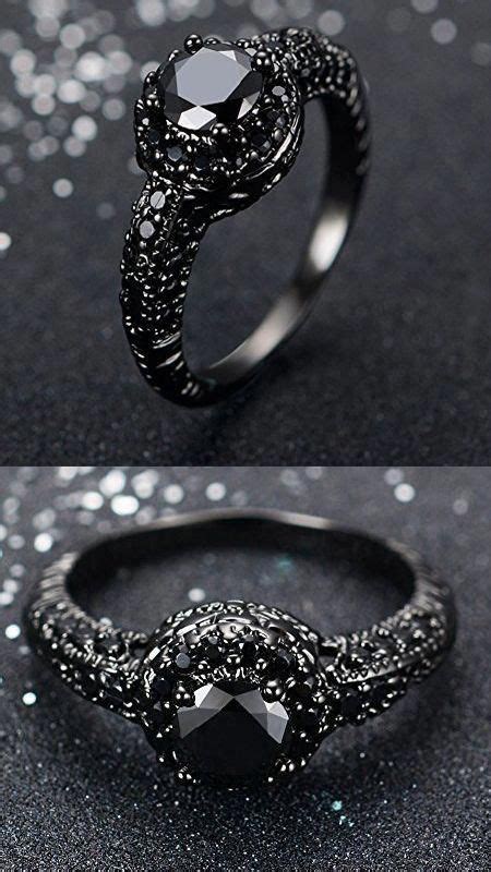 Awesome And Unique Goth Gothic Steam Punk Wedding Anniversaries And Engagement Rings Set Ide