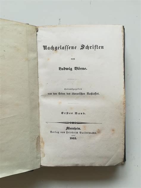 Nachgelassene Schriften Hrsg Von Den Erben Des Literarischen