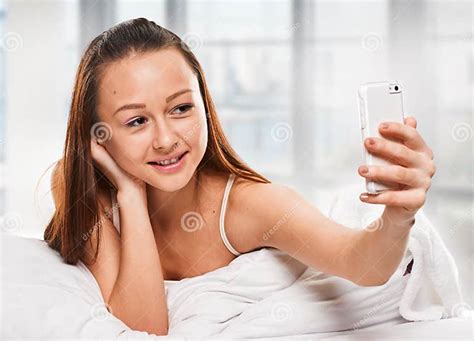 Making Girl Selfie Stock Image Image Of Background Happy 67190365