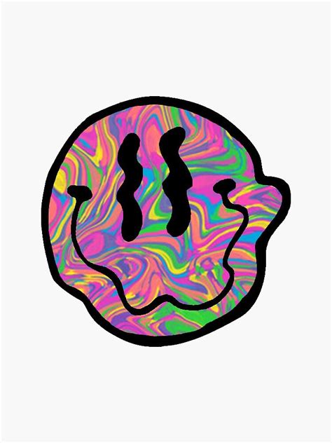 Trippy Smiley Sticker For Sale By Reeselester Trippy Designs